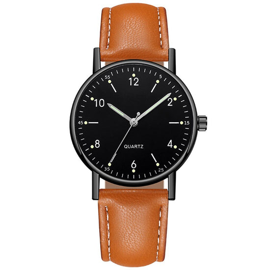 Luxury Quartz Wristwatch – Alloy Case with Imitation Leather Strap for Men