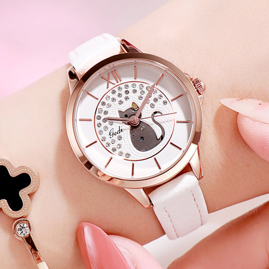 Classic Quartz Wristwatch – Leather Strap with Stainless Steel Pin Buckle
