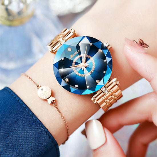 Lake Blue Fashion Quartz Watch – 30M Waterproof Stainless Steel Wristwatch