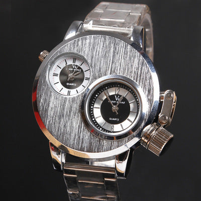 Quartz Wristwatch for Students – Alloy Case with Leather Strap