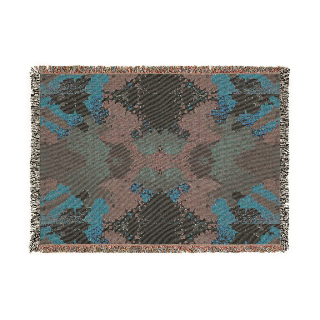 Woven Blanket with a colorful design insipiring art